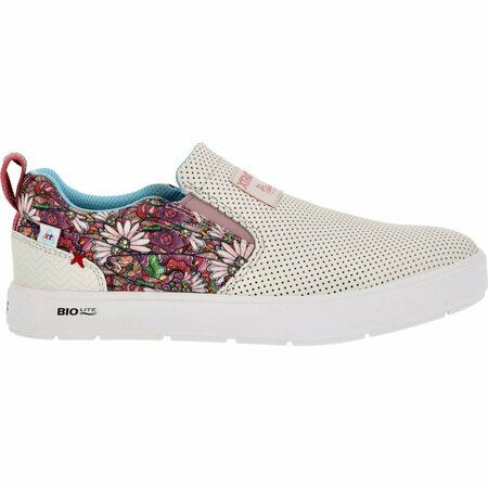 Xtratuf Women's Sharkbyte 2.0 Eco Deck Shoe, WHITE ONYX MULTI FLORAL FISH, M, Size 8 XSB2W100